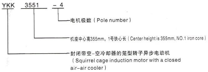 YKK系列(H355-1000)高压Y6303-6三相异步电机西安泰富西玛电机型号说明